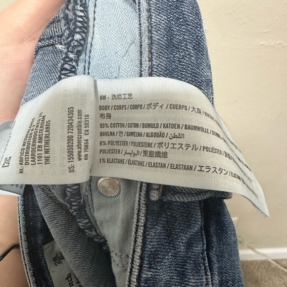 Abercrombie & Fitch High Rise Super Skinny Ankle Jeans Button Fly Size 28 - Picture 5 of 6